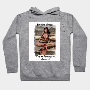 Armorgator Babe 11 - White Background Hoodie